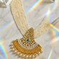 Graceful Pearl & Polki Layered Necklace