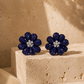 Midnight Bloom Floral Stud Earrings