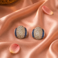 Crystal Oval Stud Earrings