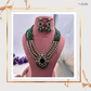 Majestic Emerald Kundan Polki Bridal Set