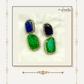 Majestic Duo – Sapphire & Emerald Doublet Earrings