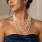 Cascading Pearl Statement Necklace