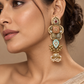 Turquoise Meenakari Jhumka Earrings