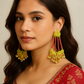 Crimson Cascade Jhumka Drops