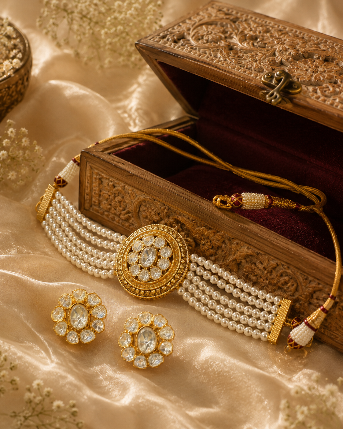 Pearl Royale Kundan Choker Set