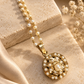 Ruby & Pearl Bloom Jadau Pendant Set with Matching Earrings
