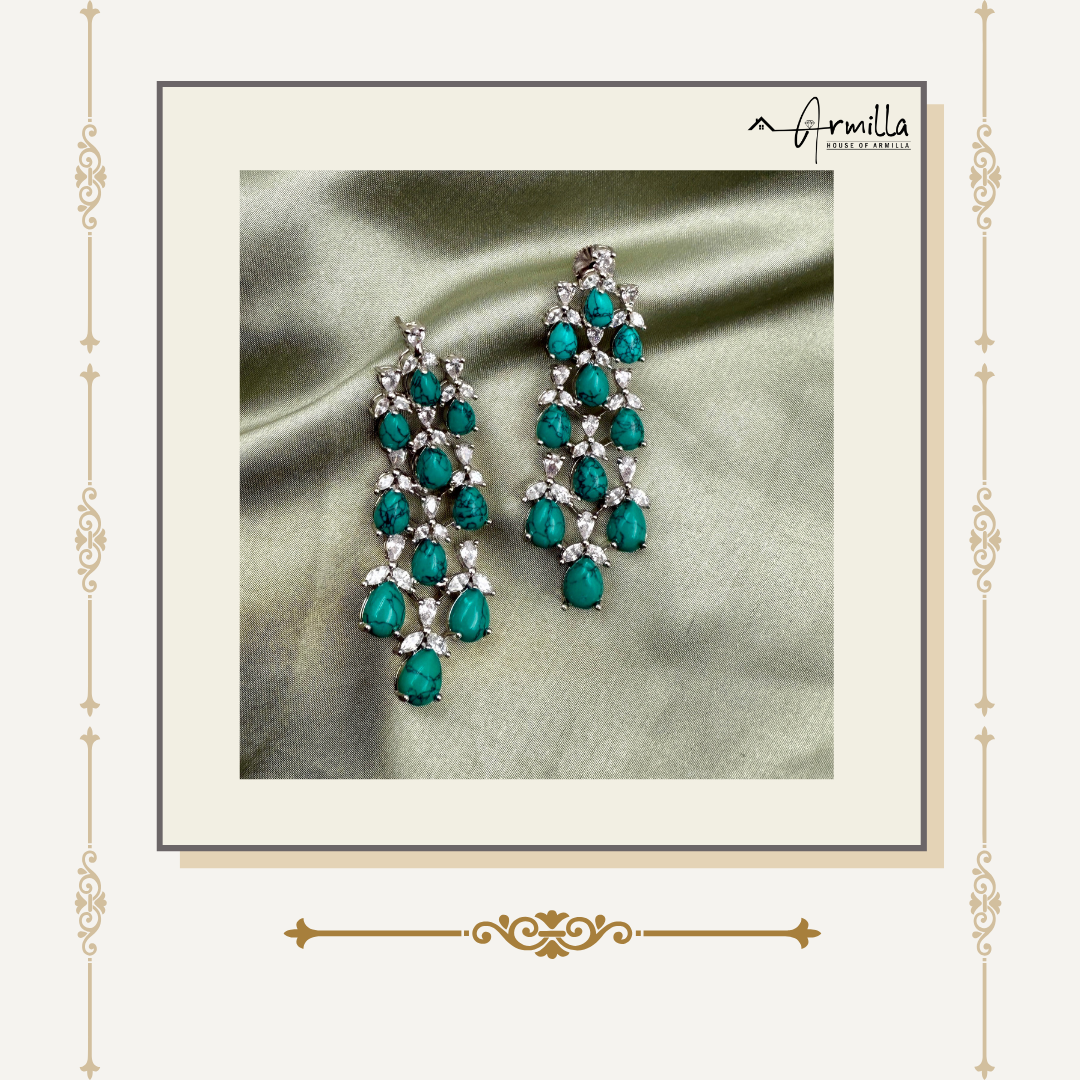 Turquoise Cascade Dangler Earrings