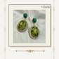Majestic Green & Turquoise Dangler Earrings