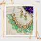 Enchanting Green Kundan & Pearl Choker Set