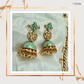 Crescent Charm: Enamel & Kundan Heritage