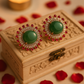 Royal Bloom – Emerald & Ruby Sunburst Earrings