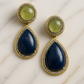 Mystic Aura – Dual-Toned Gemstone Drop Earrings