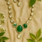 Royal Green Kundan Polki Necklace Set