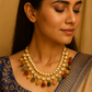 Tanjore-Inspired Kundan & Pearl Necklace