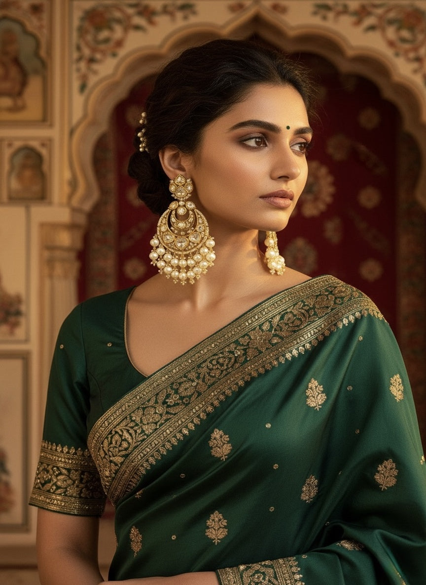 Heritage Kundan Pearl Chandbalis