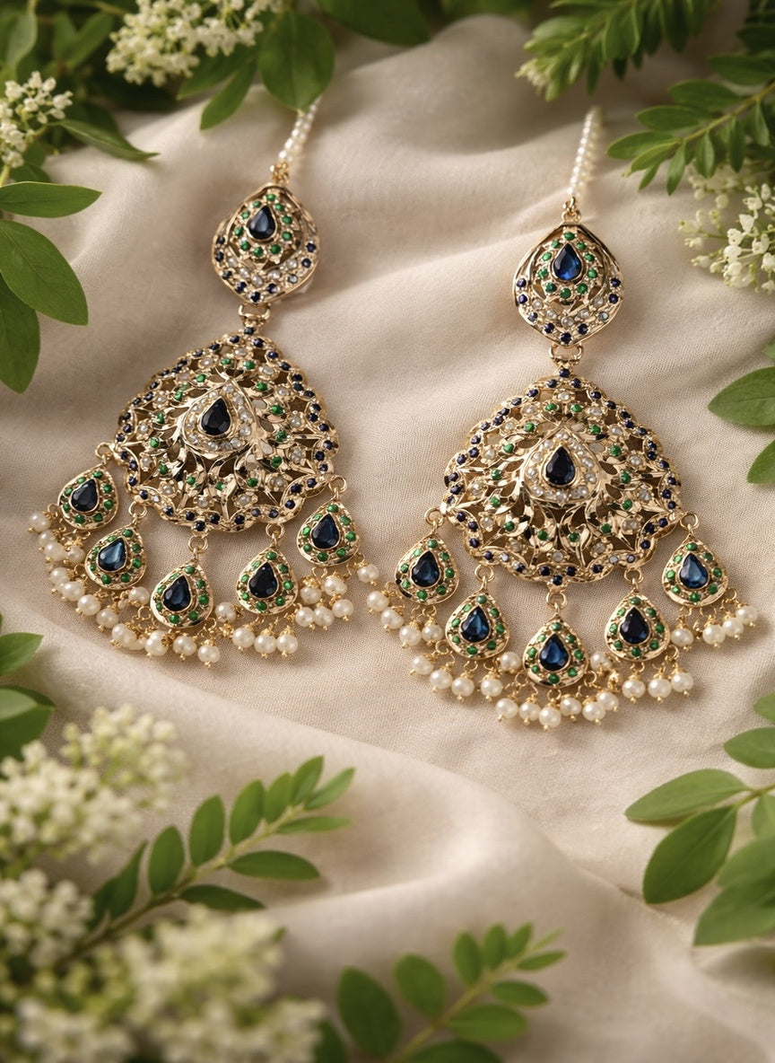 Mughal Garden Jadau Earrings