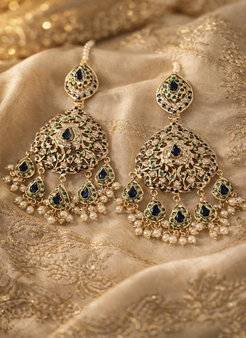 Mughal Garden Jadau Earrings