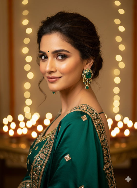 Regal Emerald Bloom Chandeliers