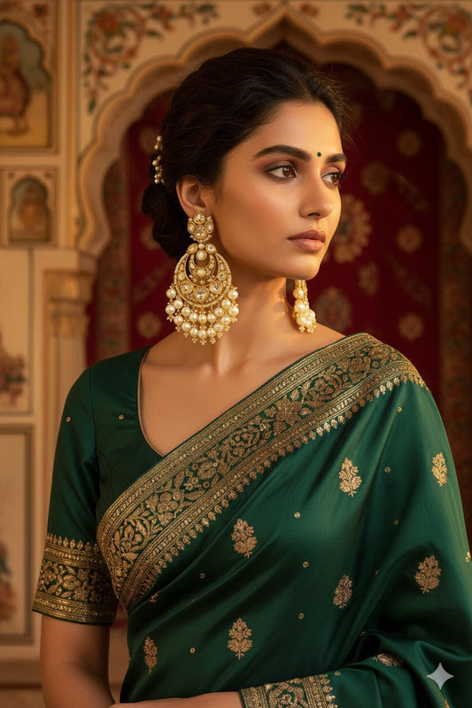 Heritage Kundan Pearl Chandbalis