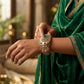 Maharani Emerald Kundan Statement Bracelet