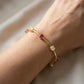 Navratan Minimalist Double-Line Bracelet