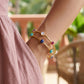 Navratan Minimalist Double-Line Bracelet