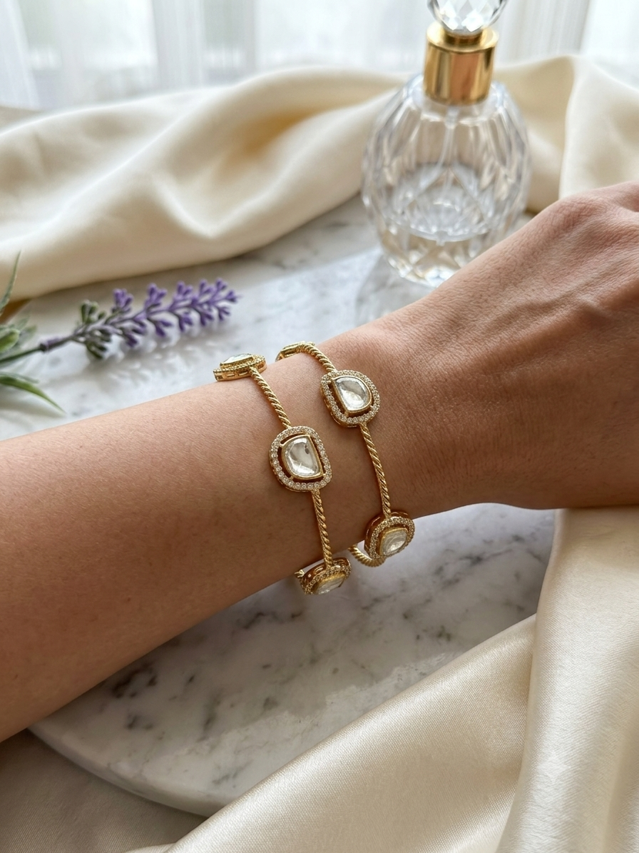 Ivory Glow Bangles