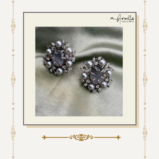 Moonlit Grace Pearl Studs