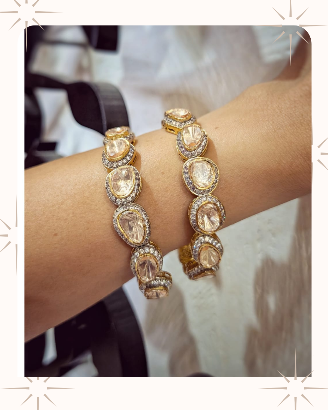 Ethereal Polki Bangles – A Symphony of Elegance