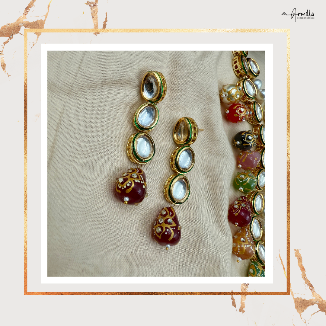 Tanjore-Inspired Kundan & Pearl Necklace