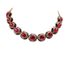 Elegant Ruby & Enamel Gold Choker Necklace