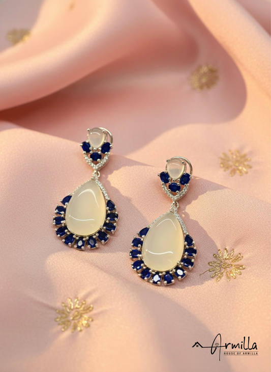Moonlit Sapphire Teardrop Earrings