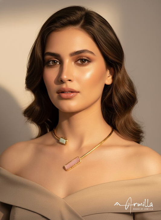 Blush Horizon Statement Necklace