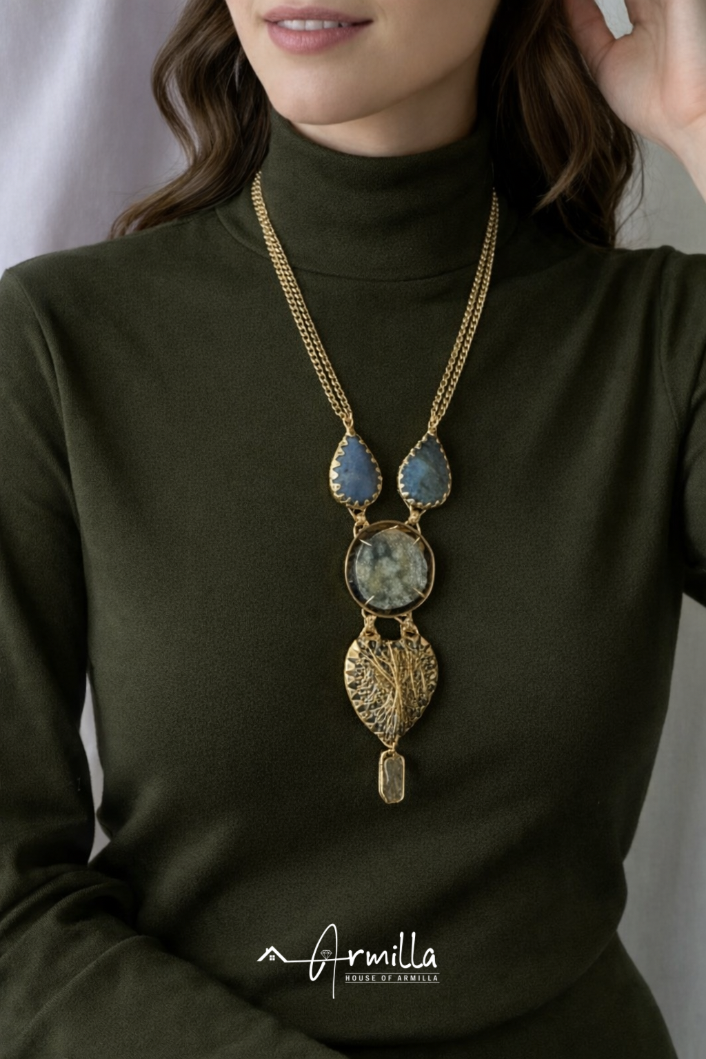 Verdant Muse Statement Necklace