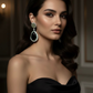 Emerald Noir Teardrop Earrings