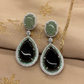 Emerald Noir Teardrop Earrings
