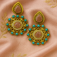 Turquoise Blossom Statement Earrings