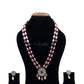 Twin Layer Pearl Necklace with a stylish pendant