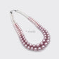 Twin Layered White & Pink Fresh Water Pearl Necklace