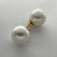 White Pearl Stud Earrings 20 mm sized pearls