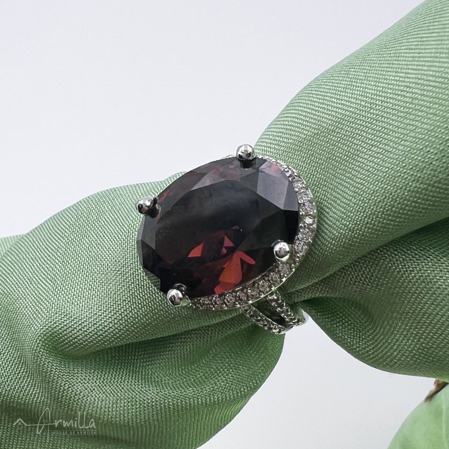 Modish Garnet Ring