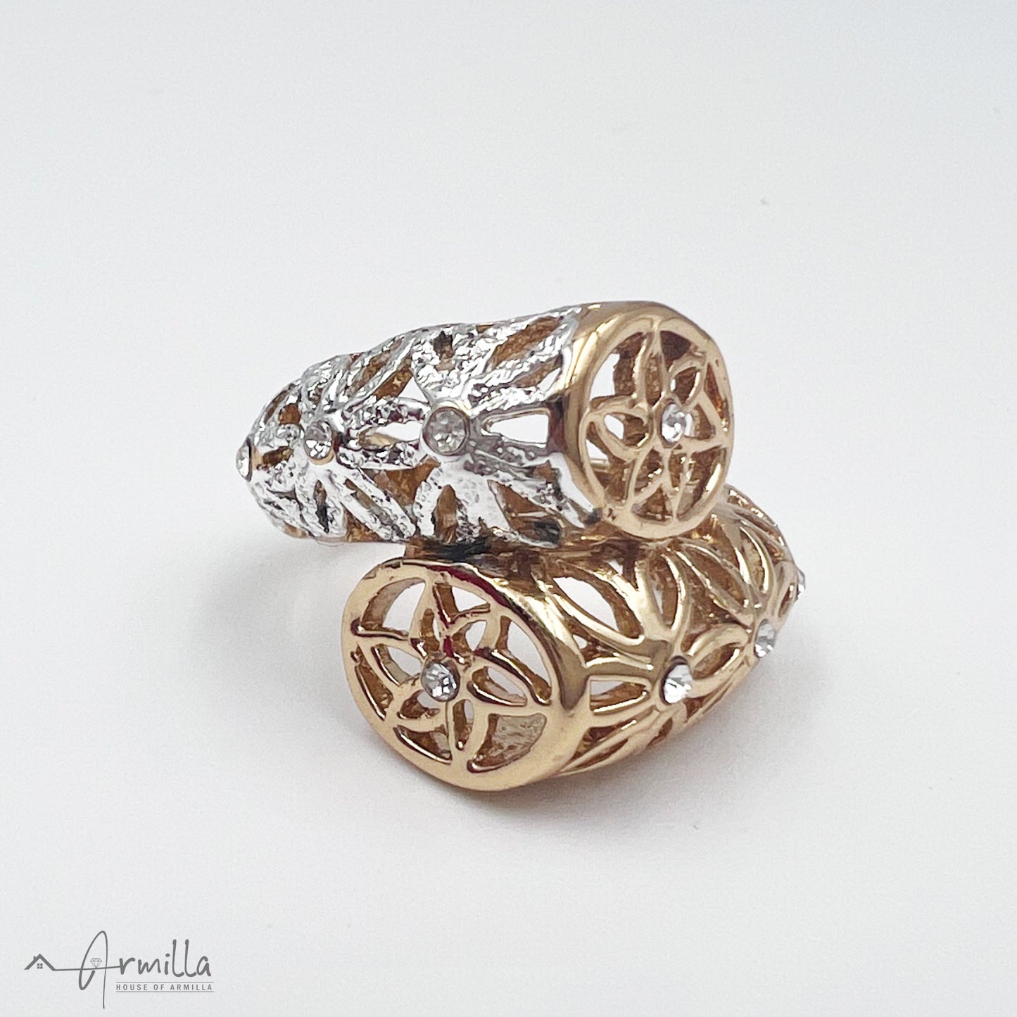 Twin Styled Dual Toned Ring
