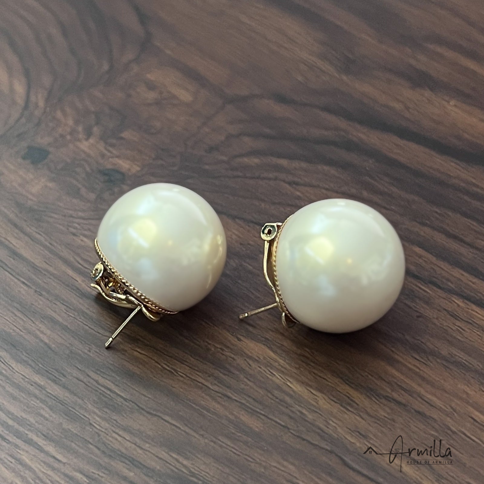 Buy 20mm Pearl Earrings Studcream Ivory Pearl Earrings Women Online in  India  Etsy