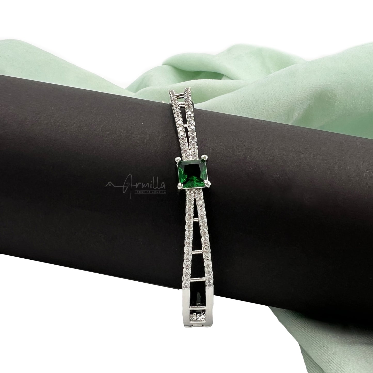 Emerald Green Stone Bracelet