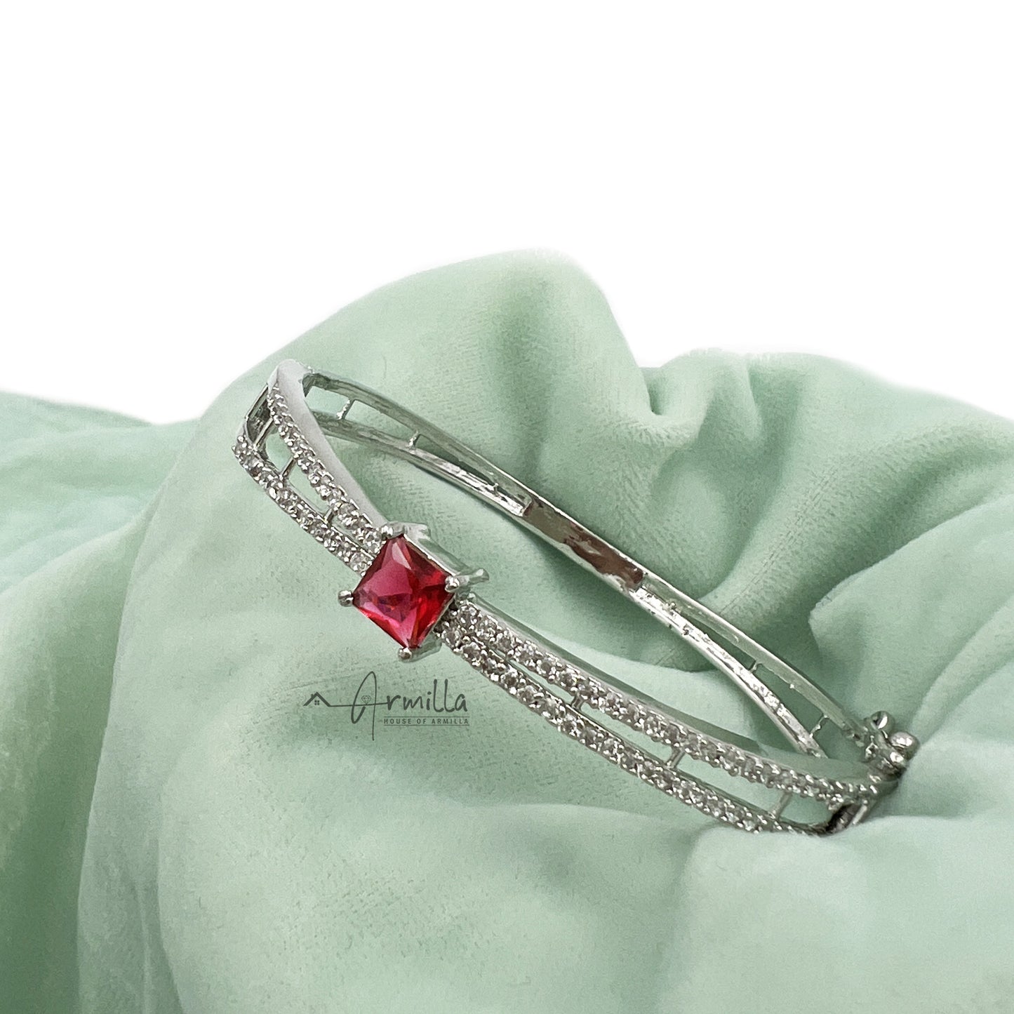 Ruby Red Stone Bracelet